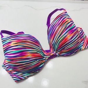 Victoria’s Secret Striped Multicolored Plunge Bra